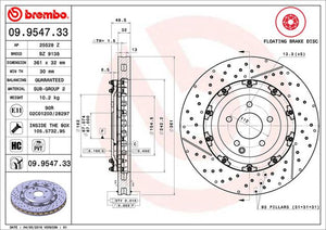 Disco Freno Brembo 09.9547.33 - Mi Refacción