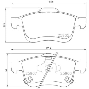 Balata Brembo P23167